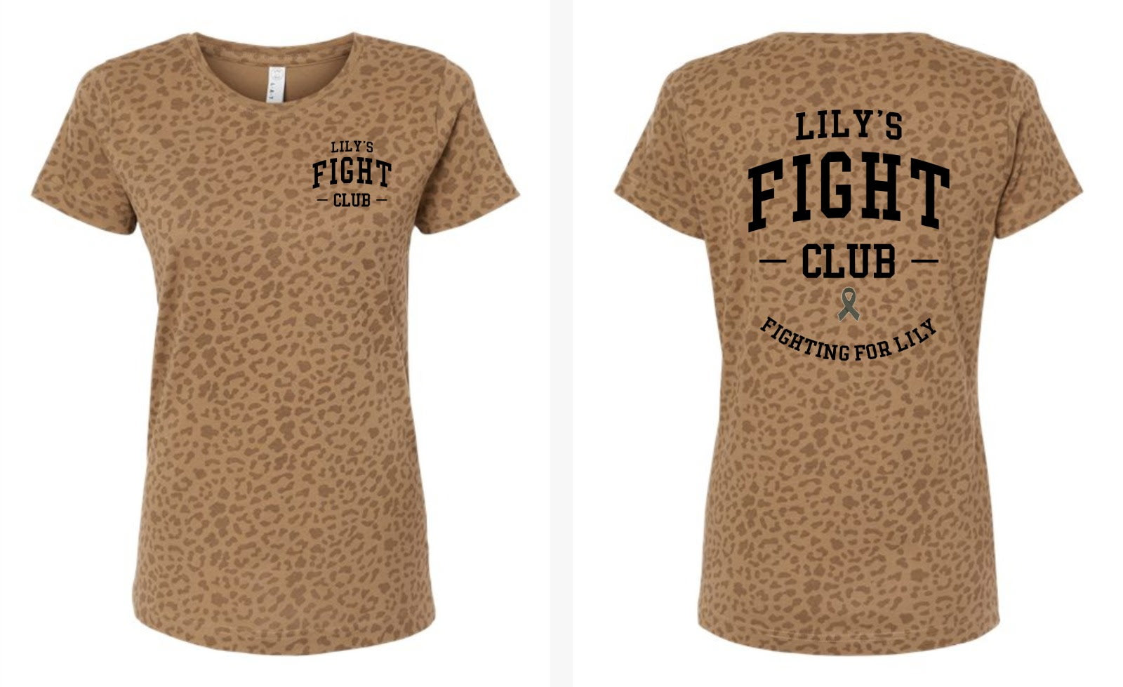 Lily’s Fight Club Leopard Tee – Ladies Special Edition 🐆🖤 100% Cotton